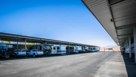 Covered RV parking.