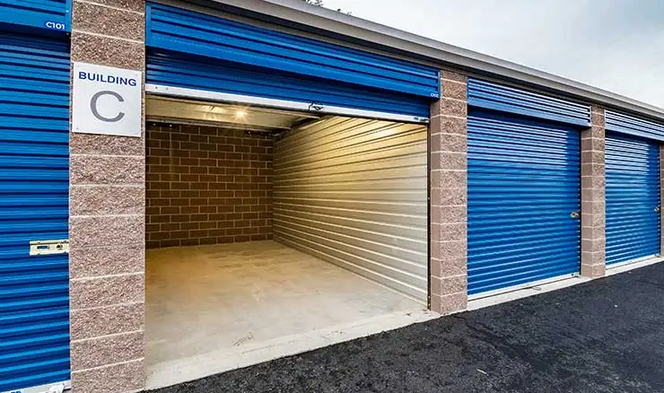 Interior of unit of Shield Storage facility in Vancouver, Washington.