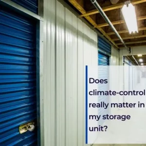Does climate-control really matter in my storage unit
